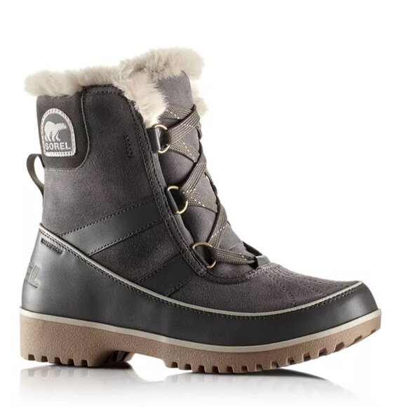 SOREL Tivoli II Waterproof Winter Boot 40.5 9.5 Faux Fur Cuff Suede Insulated - Picture 1 of 10